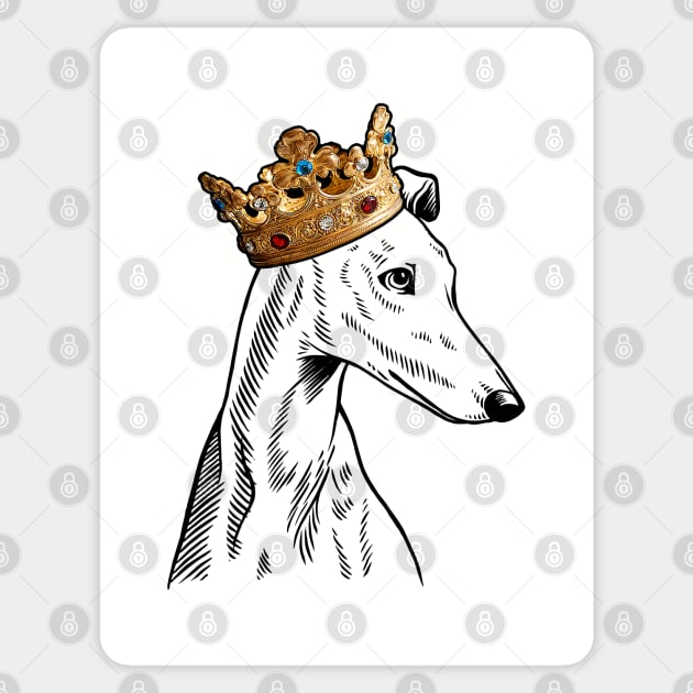 Greyhound Dog King Queen Wearing Crown Sticker by millersye